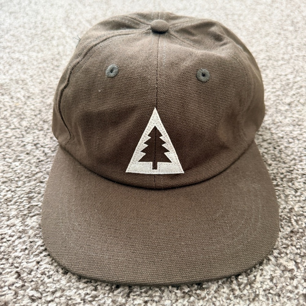 The Landmark Project Pine Tree Adjustable Hat Cap Mens OSFA Brown Cotton Outdoor